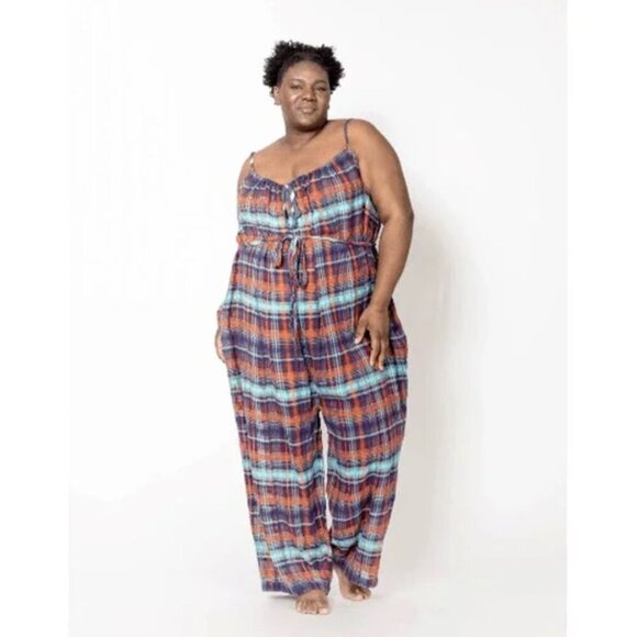 Ace & Jig Multicolor Plaid Jumpsuit - Picture 1 of 14
